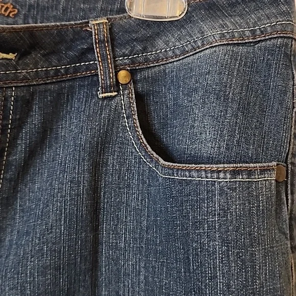 Monroe And Main Womens Blue Denim Capri Plus Size Jeans Size 16 - Picture 4 of 12